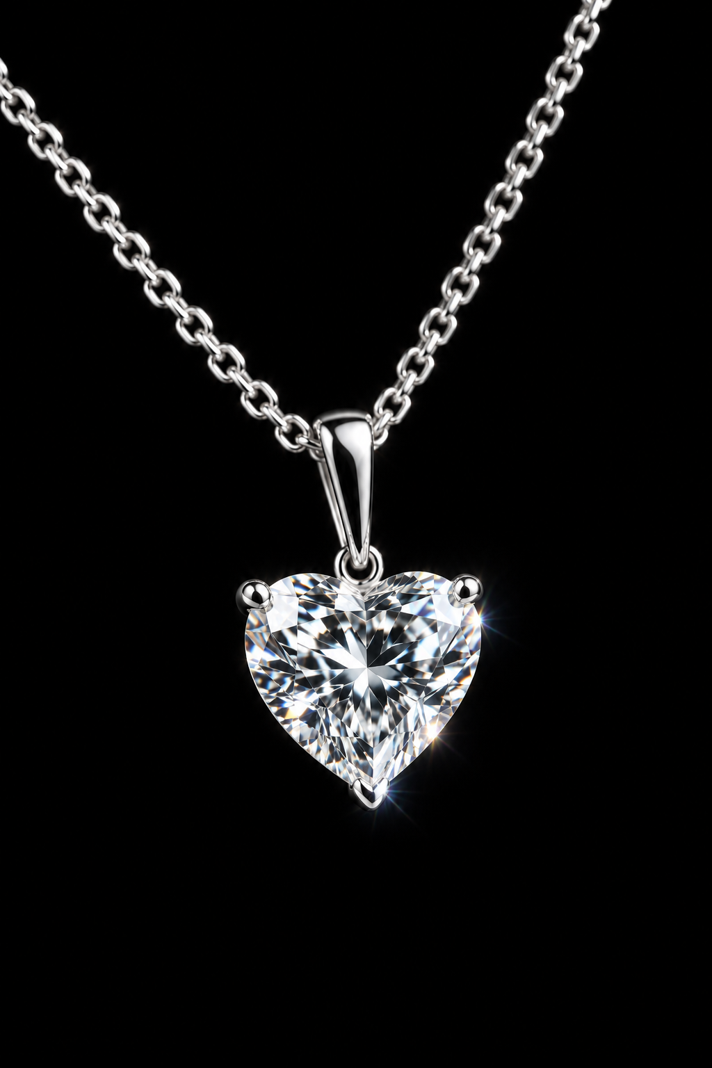 3,5ct HEART NECKLESS